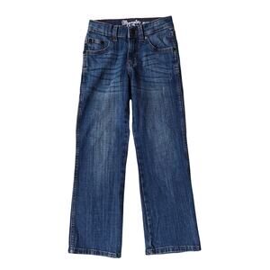 Wrangler Retro Boys Jeans 8 Slim Relaxed Bootcut Blue Denim Western